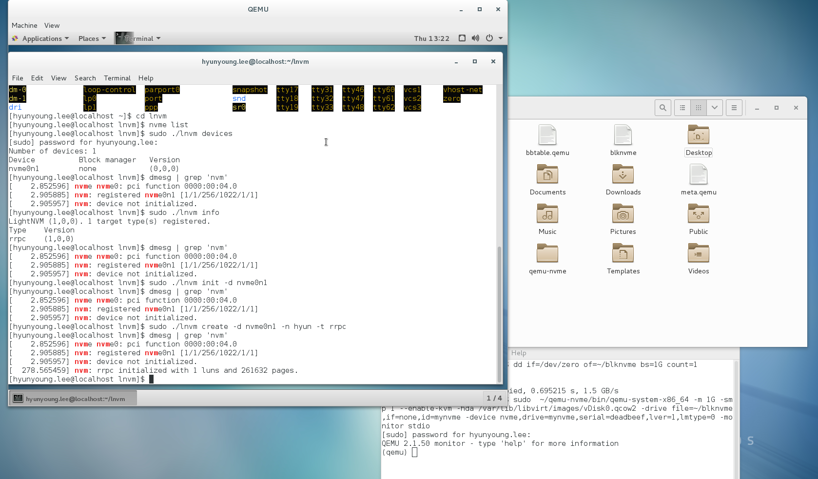 LightNVM with OpenchannelSSD on QEMU-NVMe